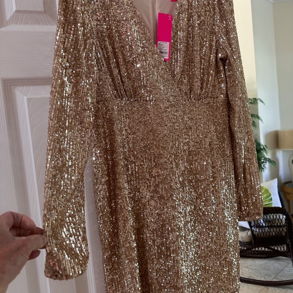 NWT Lilly Pulitzer  Reagan Long Sleeve Sequin Dress SZ 12 - Picture 12 of 12